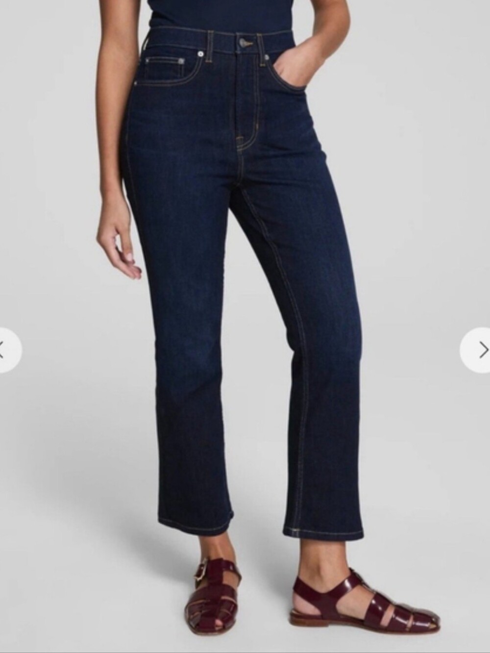 SPANX Lycra Fitsense Kick Flare High Rise Jeans Hayward Dark Wash Size 8 NWT